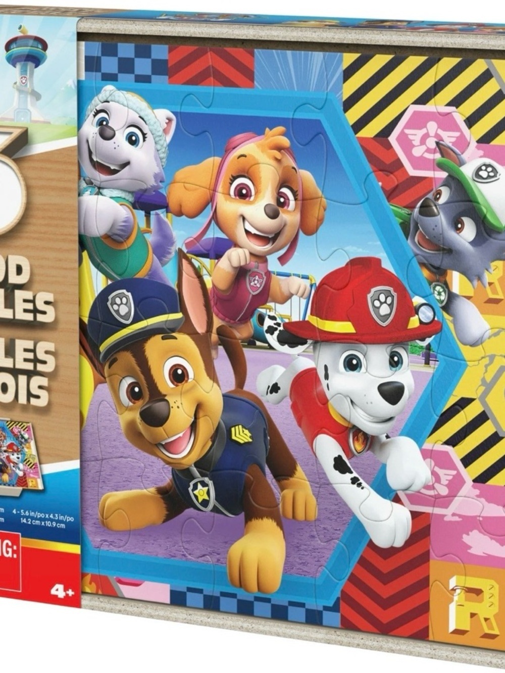 PAW Patrol, 6 Jigsaw Puzzles in Wooden Storage Box, Ages 3+ - Picture 7 of 10